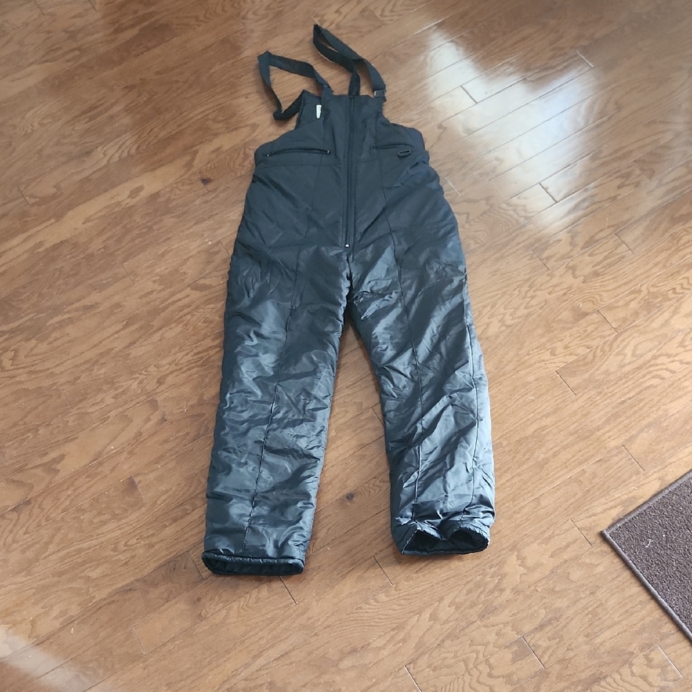Men's Black Snow Bib Overalls Size Large
